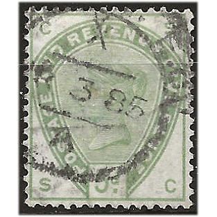 1883 SG193 5d Dull Green Good+/Fine Used Check Letters ”SC”