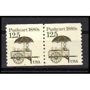 2133 12.5c Pushcart Very Fine MNH Dry Gum CNP Left 1 PA0775