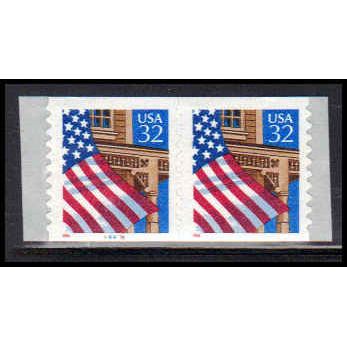 2915Av 32c U.S. Flag Over Porch Very Fine MNH CNP Left 89878 11x10 PA1774