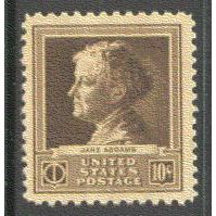 878 10c Jane Addams Fine MNH GA0359