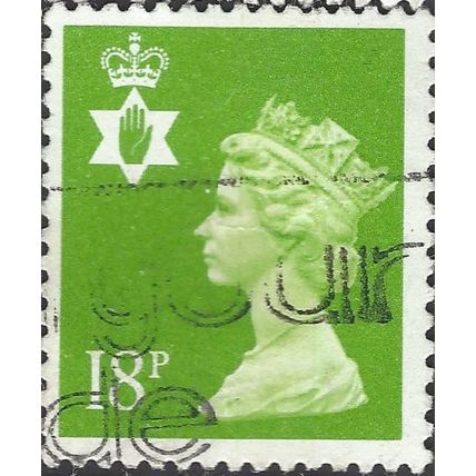 NORTHERN IRELAND, QE II, Machin, apple green 1991, 18p, #3