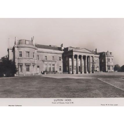 Luton Hoo Front Of House The Wernher Collection Real Photo Postcard