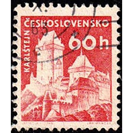 Czechoslovakia 1960 Castle 60h Used Stamp.
