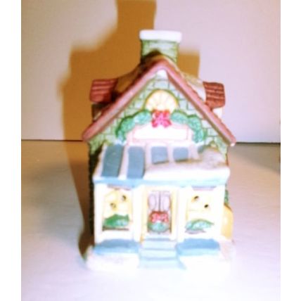 Vintage Lot of 5 Miniature Porcelain Christmas Houses that Light Up