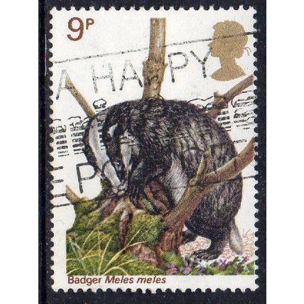 GB 1977 British Wildlife - Badger 9p Used