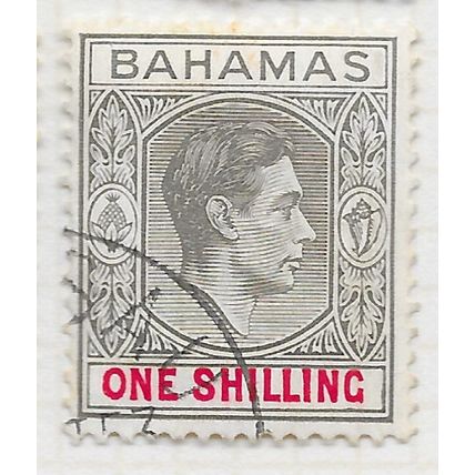 BAHAMAS 1938 KG6 1/- ONE SHILLING x3 SHADES CDS SG155 155 bcd SG