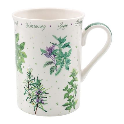 Garden Herbs Mug Coffee Tea Cup Floral Plants Gardening Boxed 280 ml
