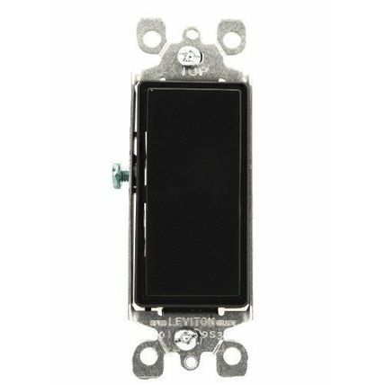 Leviton 5603-2E 15 Amp, 120/277 Volt, Decora Rocker 3-Way AC Quiet Switch, Resid