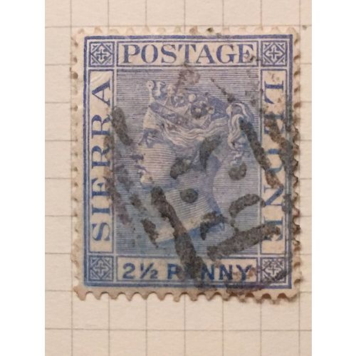 Sierra Leone QV 1891 2½d Ultramarine Used Stamp SG 31 postage queen victoria