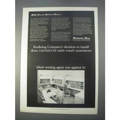 1966 Remington Lektriever Unit Ad - Koehring Company's
