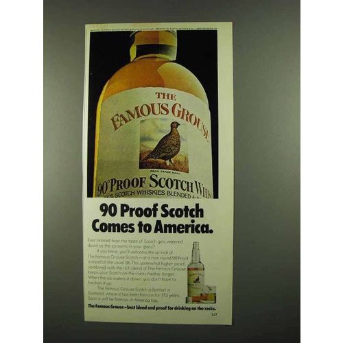 1974 Famous Grouse Scotch Ad - Comes to America