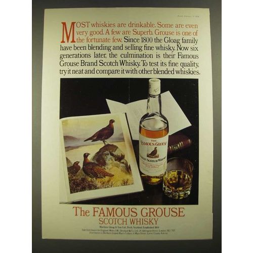 1974 Famous Grouse Scotch Whisky Ad - Most Whiskies are Drinkable