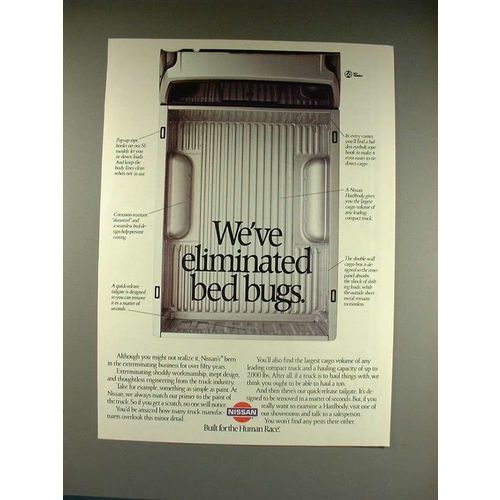 1988 Nissan Hardbody Truck Ad - Eliminated Bed Bugs!
