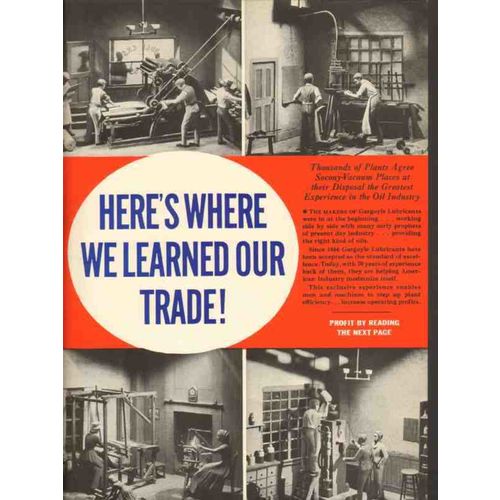 socony vacuum oil company 1936 learned gargoyle lubricants vintage ad
