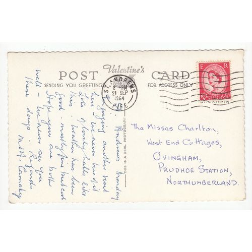 United Colleges Quadrangle St Andrews University Postcard 1964 RP Fife