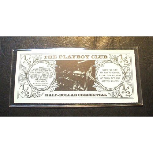 The Playboy Club Half Dollar Credential - 1970 - Blue - Bunny Money