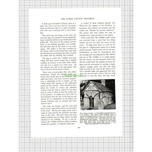 8809) Newtimber Church Murder George Griffith Brighton Rock Brewery 1952 Article
