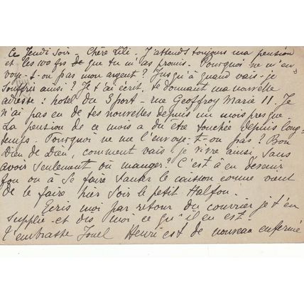 France 1894 10c Paris to Brunswick postal card Rue de Choiseul cancel written