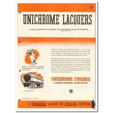 United Chromium Inc 1946 vintage paint catalog lacquers coatings