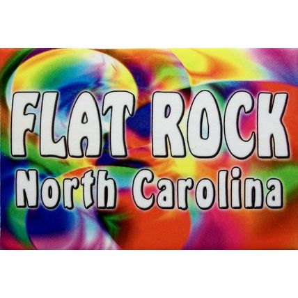 Flat Rock North Carolina Tye Die Fridge Magnet