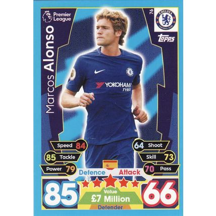 Match Attax 2017/2018 76 Marcos Alonso Chelsea