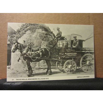 1915 THE ICE WELLS, WINCHMORE HILL ROAD, ENFIELD, LONDON reproduction postcard =