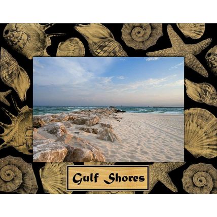 Gulf Shores Alabama Laser Engraved Wood Picture Frame (5 x 7)