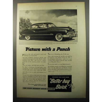 1950 Buick Car Ad - Picture with a Punch