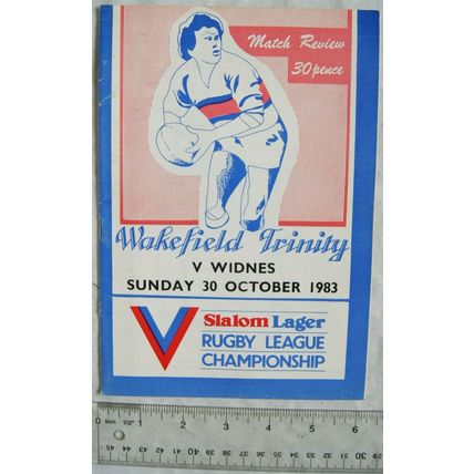 1983 programme Wakefield Trinity v. Widnes