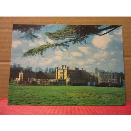 from south east, LEEDS CASTLE, MAIDSTONE, KENT unused vintage postcard =
