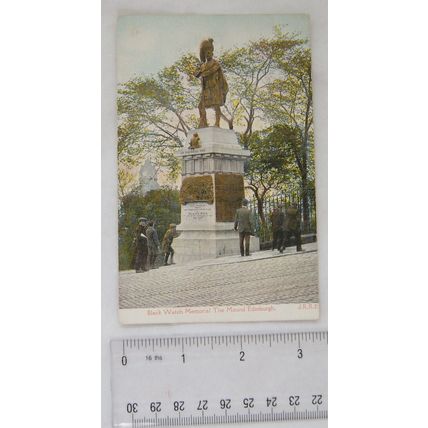 vintage postcard Black Watch Memorial, The Mound, Edinburgh