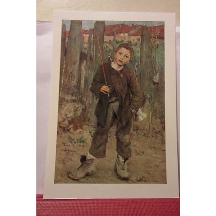 PAS MECHE by Bastien-Lepage unused postcard National Gallery Scotland /