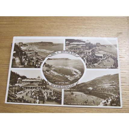 1950s real photo Postcard - Spa & South Bay scenes - Scarborough, Yorkshire