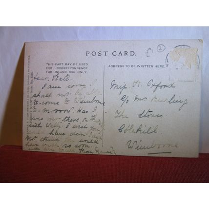 THE OLD HOMESTEAD, used antique postcard, unknown artist =