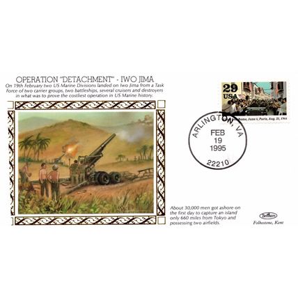 Operation Detachment Iwo Jima WW2 Benham Military First Day Cover