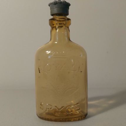 Royal Spyce Bottle Vintage England Aftershave Bottle Royal Spice Crown Cap 4-1/2