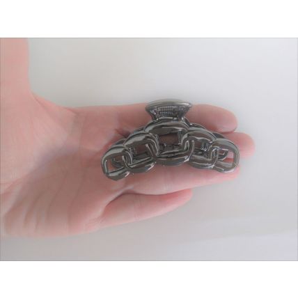 Rose gold or silver metal chain link hair claw clip jaw clip