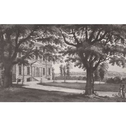 Upper Class Men at Bayshill Lodge Gloucester Victorian Painting Postcard
