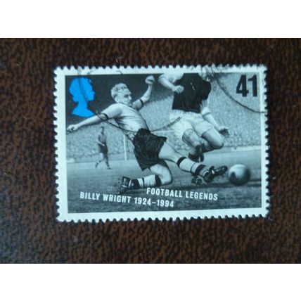 1996 GB European Football Championship 41p Billy Wright fine used stamp SG1928