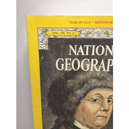 National Geographic Magazine July 1975 Benjamin Franklin - Vintage Collectable