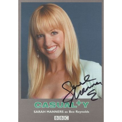 Sarah Manners Casualty Holby City Hand Signed Cast Card Photo