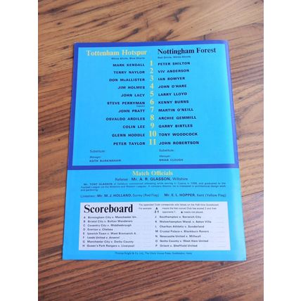 1978/79 Tottenham / Spurs vs Nottm Forest - Division 1 Programme & Ticket