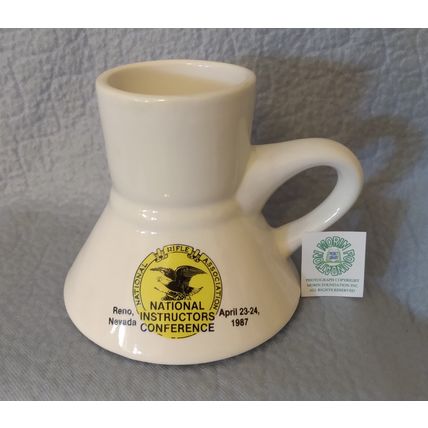 1987 NRA NATIONAL RIFLE ASSOCIATION INSTRUCTORS CONFERENCE RARE NO SPILL MUG