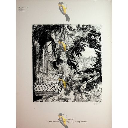 Rafts On The River Tisza & The Balcony, Book Illustration (Print), 1930
