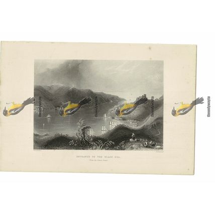 Entrance To The Black Sea From Giants Grave, Bartlett, Book Illustration, c1870