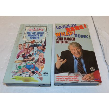 Lot Of 2 VHS Sports Blooper Not-So-Great Moments In Sports & Madden on Football