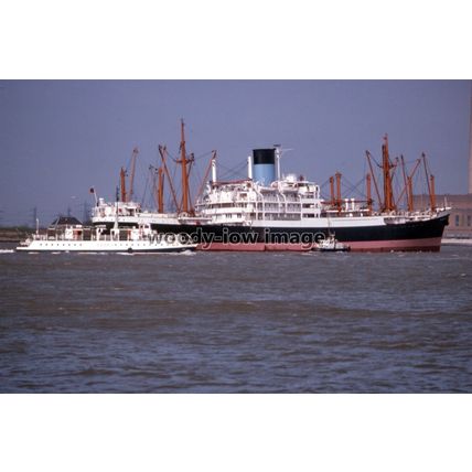SQ0927 - Blue Funnel Cargo Ship - Rhexenor , built 1960 - photograph 6x4