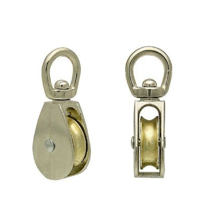Single Double Revolving Pulley Rope Size of 4mm - 16mm Zinc and Nickel Plated