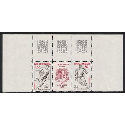 Andorra Fr. World Cup Football Championship Spain 2v Top Strip 1982 MNH