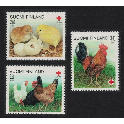 Finland Chicken 3v Finnish Red Cross Fund 1996 MNH SG#1426-1428